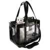 Carriers Pet Carrier Dog Cat Puppy Kitty Carry Bag Outer Fashion Transparent Travel Folding PU Shoulder Handbag