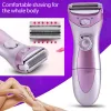 Epilator 3in1 Epilator Women Hair Remover Painless Shaver Bikini Legs Underarm Body Face Trimmer Razor Washable Wet/Dry Use for Women