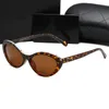 2024 Designer Luxury Women's Oval Cat Eye Sunglasses fashion Rectangle Small Sun Glasses Woman With Box