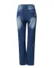 Jeans Alla hjärtans dag Kontrast Cheetah Print Ripped Jeans Women Autumn Hand Frayed Pocket Cuff Slim Fit Pants Spliced