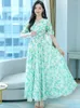 Party Dresses Fashion Pink Elegant Casual Evening Chiffon Floral Green Chic Long Dress Summer Clothes For Women 2024 Prom Luxury