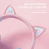 Headphones Wireless Headphone Flash Light Cute Cat Ears with Mic Control LED Kid Girl Stereo Music Helmet Phone Bluetooth Headset Gift