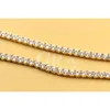 Chaîne de Tennis en argent S925 pour femmes, produit de luxe, bijoux 4mm 18 pouces, collier hip hop, lien ras du cou
