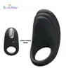 USB Rechargeable 7 Speed Vibrating Cock Ring Silicone Penis Ring Penis Extension Dick Ring Sex Products Male Masturbator6194128