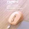 Mice 2.4Ghz Office Gaming Mouse 6 Keys 4000dpi Mute Mouse Bluetoothcompatible 500mAh TypeC Charging Power Display for PC Desktops