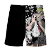 Nieuwe Japanse anime Naruto perifere 3D digitale kleurendruk unisex strandbroek cartoon shorts