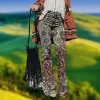 Capris 90s Vintage Clothing Women's Trousers 3d Printed Old Stripe Pattern Casual Street Plus Size Elegant Gothic Clothing Woman