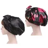 Bérets 2 pièces Bonnet de couchage cheveux bouclés femmes chimiothérapie Turban chapeau femme