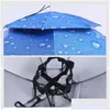 Guarda-chuvas portátil sol chuva guarda-chuva chapéu dobrável ao ar livre guarda-sol à prova dwaterproof água cam pesca golfe jardinagem headwear boné praia cabeça chapéus otix6