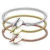 Bracelets porte-bonheur en forme de coeur t-bouton Original tibétain argent 925 chaîne Bracelet avec femmes bricolage perles charmes Bracelet
