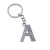 120Pcs Lot Alloy Alphabet Letter Full Rhinestone With Split Ring Keychain DIY Accessories 3 2 254W