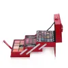 Set Duer Lika Red Pattern Portable Professional 45 Color Eye Shadow Lip Gloss Powder Blusher Foundation Makeup Brush Set