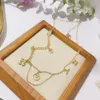 18K Pendant Necklaces Gold Plated Stainless Choker Chain Letter Lock Statement Fashion Necklace Wedding Jewelry Accessories X095 240302