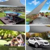 Nets Outdoor sunshade waterproof sunshade sail garden terrace car sunshade rectangular pool sunshade sail garden rainproof sail