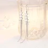 Dangle Earrings S925 Silver Earring Star Strings Tassel Bar