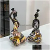 Objetos decorativos estatuetas objetos decorativos estatuetas resina preto feminino castiçal africano estátua exótica decoração interior d dhhye