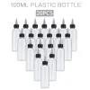 Bouteilles 20pcs 100ml de colle en plastique vide bouteille liquide avec un capuchon de torsion de la fuite de capuche dispense rechargeable récipient rechargeable