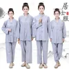 Ethnische Kleidung Frauen Mönch Robe Kleidung Tops und Hosen buddhistische grau chinesische Buddhismus Arhat Kleid Set Uniform