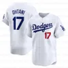 17 Shohei Ohtani 2024 Dodgers Jersey Yoshinobu Yamamoto James Paxon Tyler Glasnow Freddie Freeman Mookie Betts Clayton Kershaw Taylor Julio Urias Muncy