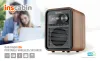 Lautsprecher Inscabin D6 DAB-Radio Tragbarer kabelloser Lautsprecher mit Bluetooth, UKW-Radio/schönes Design/wiederaufladbarer Akku/TF/USB