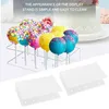 Rangement de cuisine 3 pièces porte-sucette 15 trous présentoir à gâteau en acrylique transparent pour fête de mariage