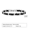 Link Bracelets Vnox Men Black Chain For Women Stylish 7.5MM Stainless Steel Cuban Links Wristband Gift Jewelry