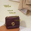 Bolsos de cintura Totes Bolsos Songmont 2024 Serie Chocolate Wonton Lock Hebilla Bolso pequeño de diseñador Piel de becerro Cadena de un hombro Bolso cuadrado Simplicidad europea y americana