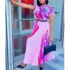 Dress African Fashion Dresses For Women Elegant 2023 Summer Pleated Long Dress Ladies Traditional African Clothing Fairy Dress