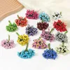 144PCSLot Artificial Flower Small Berries Stamen Wire StemMarriage Leaves DIY Wreath Wedding Scrapbooking Box Decoration Craft 240228