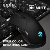 Mäuse INPHIC PB1 USB-Gaming-Maus mit Kabel, 6 Tasten, leuchtende Stummschaltung, 4800 DPI-Einstellung, Makrodefinition, Programmierung, Gaming-Mäuse für PC