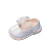 Babyskor 2024 Spring New Kids Shoes Bow Princess Small Leather Shoes White Toddler Shoes Soft Soles Buckle Baby Girls Shoes First Walkers