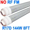 Crestech Tube lumineux LED R17d de 2,4 m à 2 broches en forme de V, base HO rotative de 144 W T8 T10 T12 pour remplacer le tube lumineux LED de 2,4 m, 14 400 lm, blanc froid 6 500 K, couvercle transparent, AC 90-277 V crestech