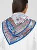 Klassisk kvinnor fyrkantig twill halsduk 90 cm huvud halsdukar hår sjal väska bandanas sommardekoration kvinnlig foulard femme 90 cm vårtillbehör Alla hjärtans dag