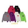 Amis Pull Amisweater Knited Sweter Hoody Paris Hooded Pullover Red Heart Mężczyźni kobiety swobodne bluzy