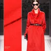 Tessuto per abbigliamento Rosso Alpaca Suri di fascia alta Rosso Cashmere ad alto contenuto Lana autunnale e invernale a pelo lungo