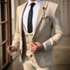 Abiti da uomo slim fit 3 pezzi stile italiano smoking da sposo smoking abito da lavoro personalizzato (giacca pantalone gilet) 2024