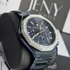 Jeny Jewels Top Brand Luxury Bling Quartz Round Men Watch 힙합 스테인레스 스틸 랩 성장 기계 벨트 다이아몬드 워치