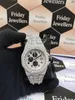 Mouvement automatique mécanique en acier inoxydable Matereil Hip Hop Iced Out VVS Moisnite Watch Pass Diamond Tester