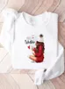 Women's Hoodies Gift Trend Cute Sweet Pullovers Lady Fashion Holiday Clothing Christmas Women Year Print Female Woman Graphic Sweatshirts