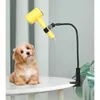 Dog Apparel KX4B Hair Dryer Holder Pet Grooming Table Blower Stand Rotatable Dryer-Hose With Adjustable Clamp