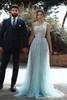 Abiti da festa Moda Paillettes sexy Bellissimo matrimonio 2024 Tulle personalizzato senza maniche Una spalla Abiti da ballo Spacco laterale Scintillante