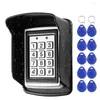 Keychains RFID Access Control Keypad Waterproof Rainproof Cover Outdoor Door Opener Electronic Lock System 10Pcs ID