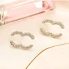 20Style Fashion Classic G-Letter Designer Stud Earrings Diamond Brand Letter Round Earring for Women Charm Wedding Presents smycken Tillbehör Hög kvalitet