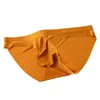 Underpants Ice Silk Mens Briefs Quick-drying U Convex Solid Color Seamless Men Mid-Waist Male Underwear Soft Penis Pouch