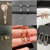 Boucles d'oreilles et boucles d'oreilles de haute qualité pour la Saint-Valentin pour femmes, série Messikas, boucles d'oreilles asymétriques coulissantes à diamant unique, bijoux cadeau pour femme