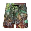 Rick och Modi 3D Digital Print Beach Pants Summer Mens Swimming Trunks Breattable Shorts