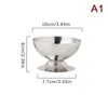 Bowls Ice Cream Cups Salad Bowl Stainless Steel Dessert Fruit Plate Snack Dish