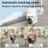Kontrola 8MP 4K Dual soczewki nadzór CCTV kamera IP 15x Zoom Outdoor Ai Wykryj kolor noktowi wizję WiFi PTZ Kamera bezpieczeństwa wideo