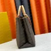 Designerowa torba o dużej pojemności męskie i damskie przenośna torebka Vintage nadruk torba na ramię w kratę torba Temperament Torebka M40582