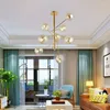 Lustres Boule de verre moderne LED lustre de plafond éclairage doré chambre Table à manger cuisine luminaire décor à la maison intérieur suspension lampe